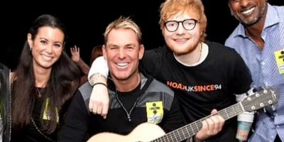 Ed Sheeran and Shane Warne