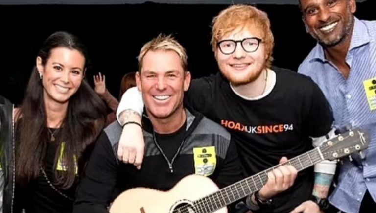 Ed Sheeran and Shane Warne