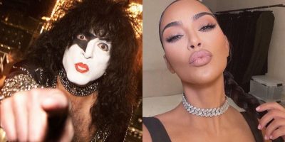 Kim Kardashian and Paul Stanley from KISS