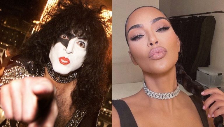 Kim Kardashian and Paul Stanley from KISS