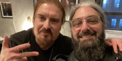 James LaBrie and Mike Portnoy post together