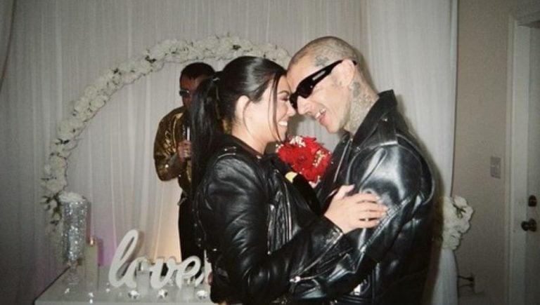 Kourtney Kardashian and Travis Barker share wedding photos