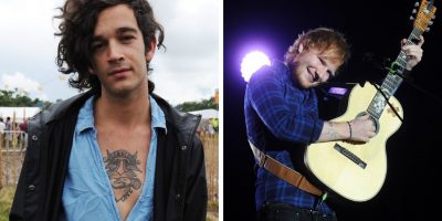 Matt Healy from The 1975 and Ed Sheeran