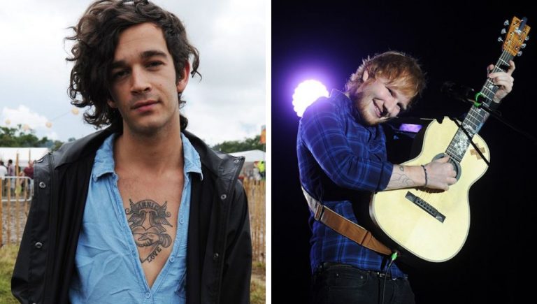 Matt Healy from The 1975 and Ed Sheeran