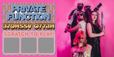 Private Function is releasing an album with a scratchie cover