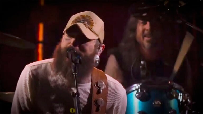 Post Malone performing with the surviving members of Nirvana at SNL50