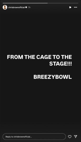 Chris brown posts about bail on instagram