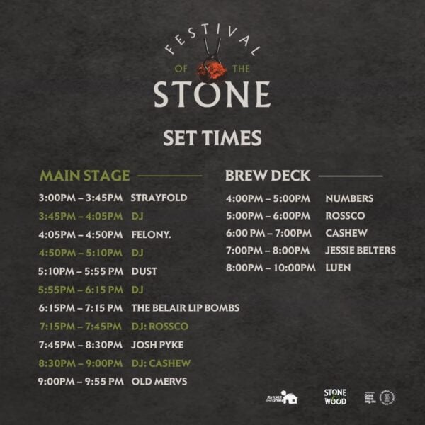 Festival of the Stone set times