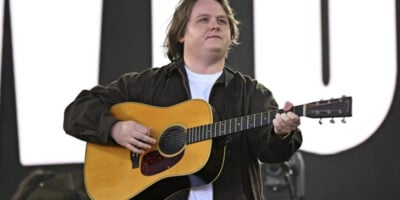 Lewis Capaldi performing at Glastonbury 2025