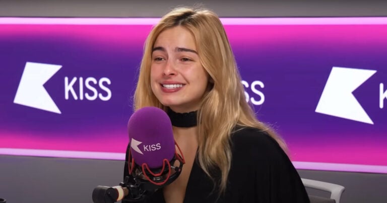 Addison Rae being interviewed on KISS