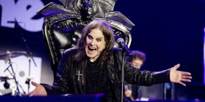 Ozzy Osbourne performing at Villa Park in Birmingham