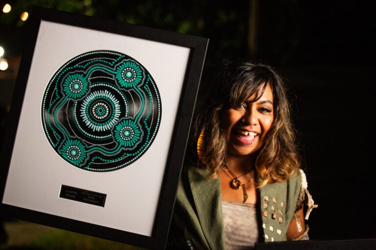 Emily Wurramara at the 2025 NIMAs