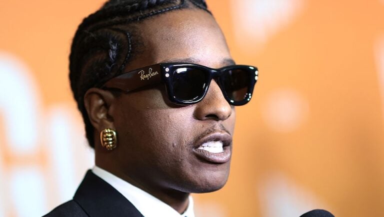 NEW YORK, NEW YORK - AUGUST 11: A$AP Rocky attends the "Highest 2 Lowest" New York Premiere at Brooklyn Academy of Music on August 11, 2025 in New York City. (Photo by Dimitrios Kambouris/Getty Images)