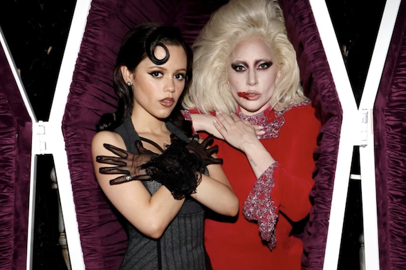 Lady gaga and Jenna Ortega for Wednesday