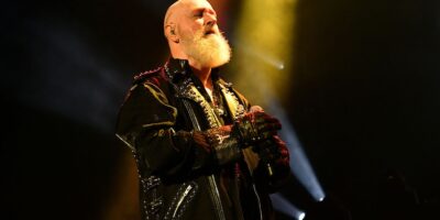 LONDON, ENGLAND - JULY 25: Rob Halford of Judas Priest performs onstage during a concert at The O2 Arena on July 25, 2025 in London, England. (Photo by Jim Dyson/Getty Images)