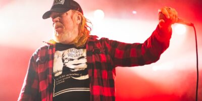 MADRID, SPAIN - NOVEMBER 26: Tomas Lindberg of the Swedish heavy metal band At the Gates performs on stage at La Riviera on November 26, 2022 in Madrid, Spain. (Photo by Mariano Regidor/Redferns)