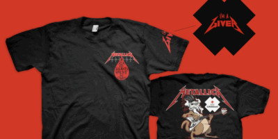 The limited edition Metallica band t-shirt's design