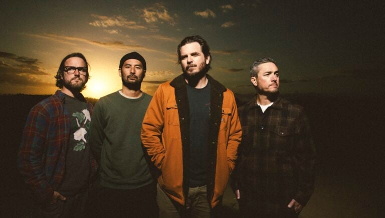 Thrice band mates Dustin Kensrue (vocals/guitar), Teppei Teranishi (guitar), Eddie Breckenridge (bass), and Riley Breckenridge (drums)