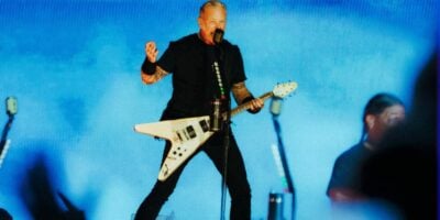 Metallica on stage in Auckland