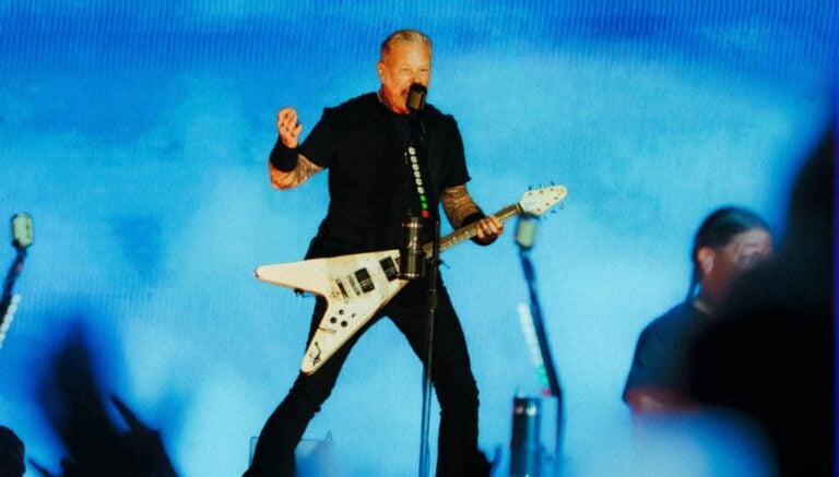 Metallica on stage in Auckland