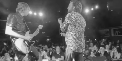 Nic Cester (left) with Maneskin's Thomas Raggi