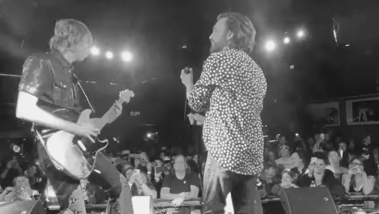 Nic Cester (left) with Maneskin's Thomas Raggi