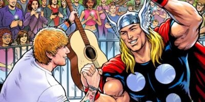 Ed Sheeran mural outside Marvel Stadium