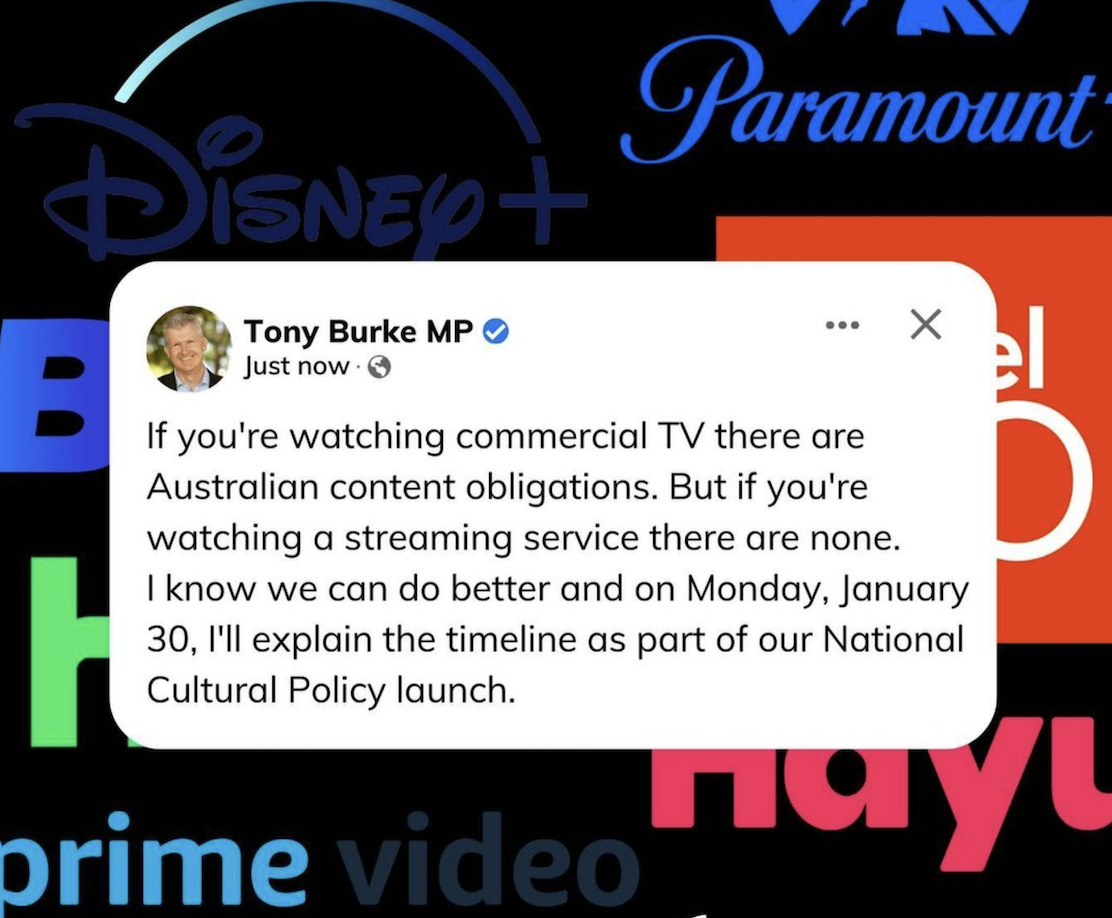 Tony Burke announces local content quotas