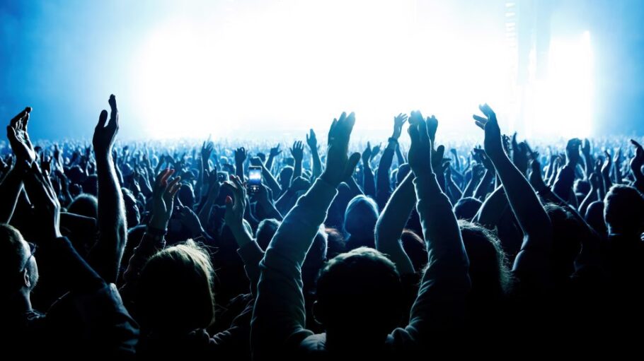 Music concert crowd