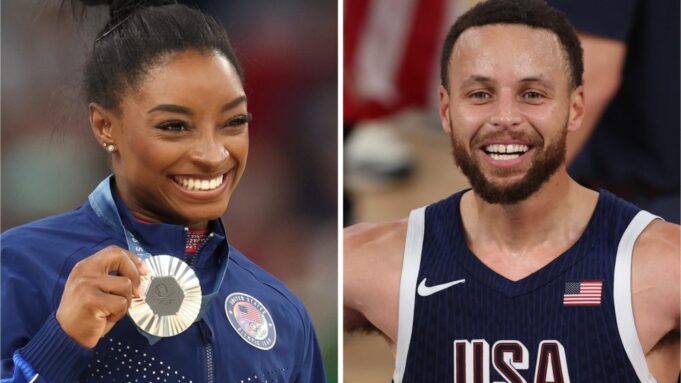 Simone Biles and Steph Curry