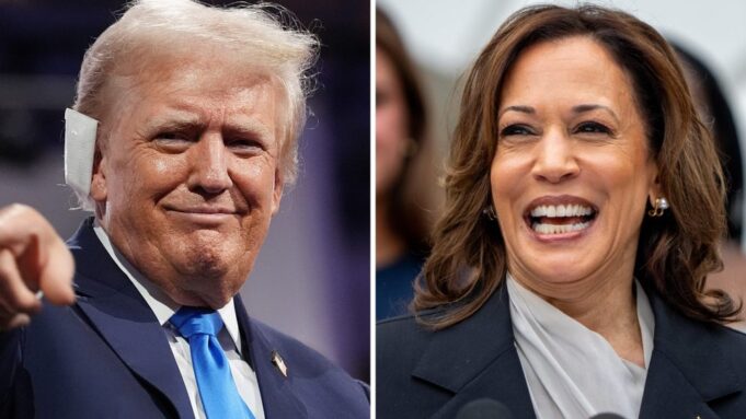 Donald Trump and Kamala Harris