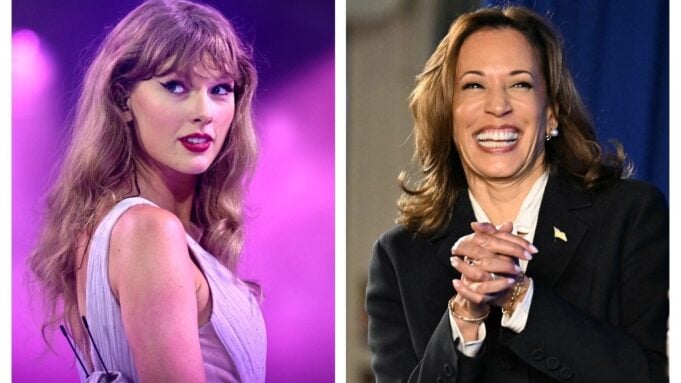 Taylor Swift and Kamala Harris