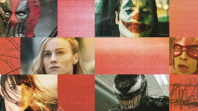 Collage of superhero movies