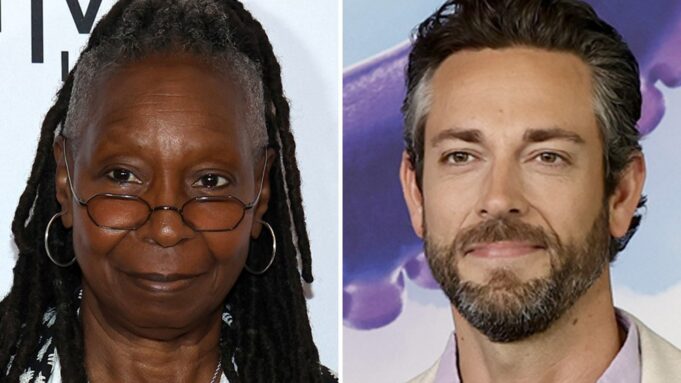 Whoopi Goldberg and Zachary Levi