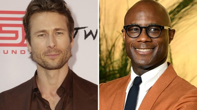 Glen Powell and Barry Jenkins