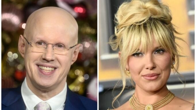 Matt Lucas and Millie Bobby Brown