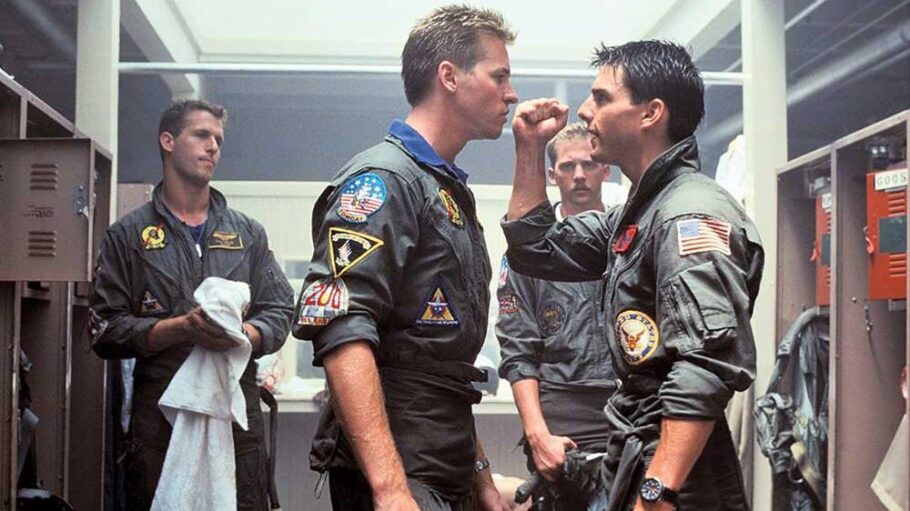 Val Kilmer and Tom Cruise in