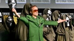 Robert Downey Jr. at Marvel press