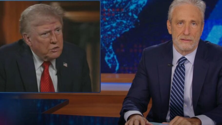 Donald Trump and Jon Stewart