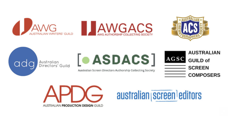 The logos of the eight screen