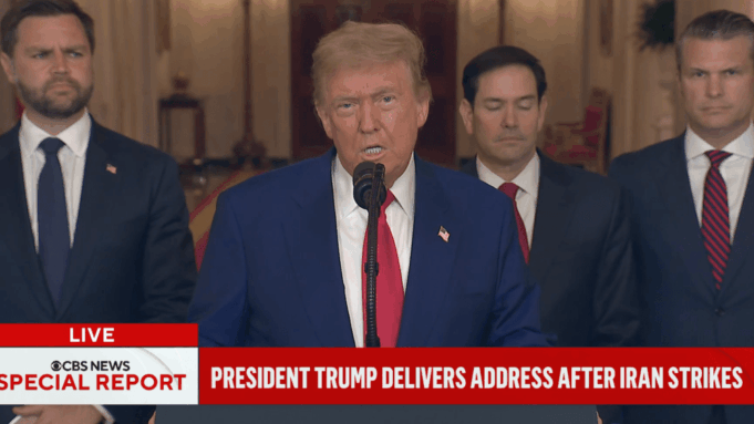 Donald Trump Addressing the Nation
