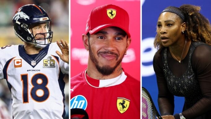 Peyton Manning, Lewis Hamilton and Serena
