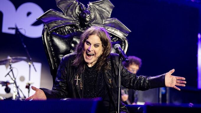 Ozzy Osbourne on stage at Back