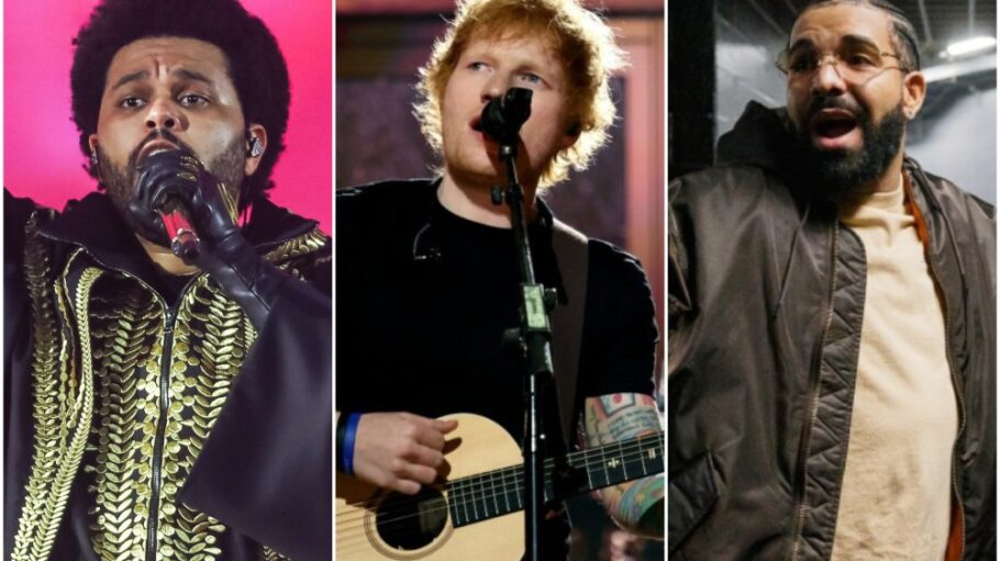 The Weeknd, Ed Sheeran and Drake