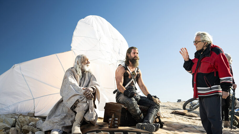 George Miller on the set of