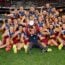 The Brisbane Lions celebrating the 2025