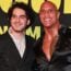 Benny Safdie and Dwayne Johnson