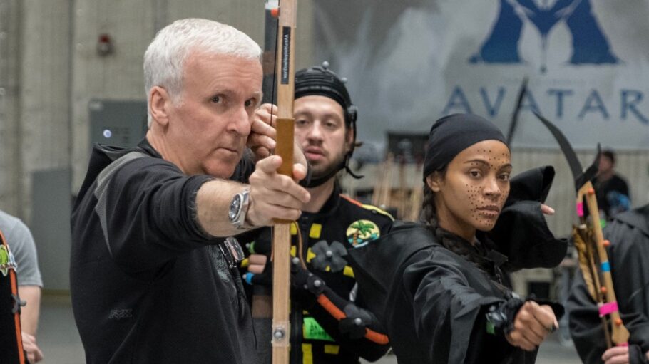 James Cameron on Avatar set