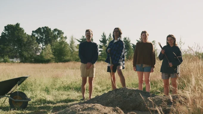 The weed eaters on set
