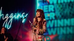 Missy higgins accepting an ARIA at